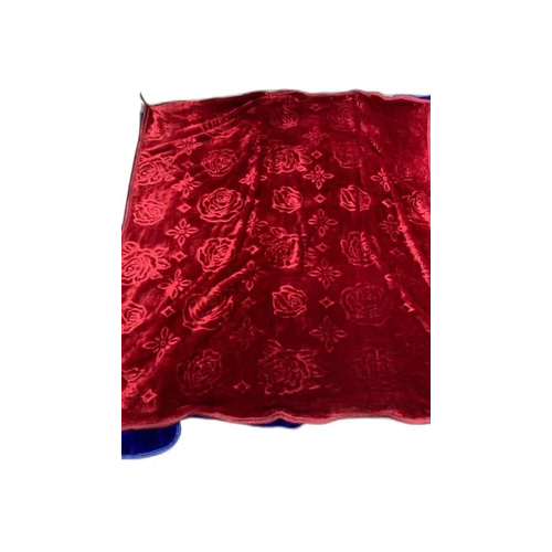 Plain And Embossed Mink Blankets - 100% Polyester, Full Size, Blue | Solid Color Design For Adults, Babies, And Children, Ideal For Home And Hotel Use
