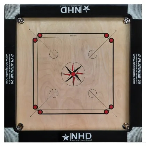 Black Wooden Carrom Board