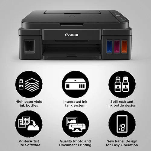 Canon Pixma G2010 ऑल-इन-वन इंक टैंक कलर प्रिंटर (काला)