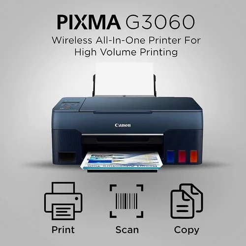 कैनन Pixma G3060 इंकजेट मल्टी-फंक्शन कलर वाई-फाई प्रिंटर