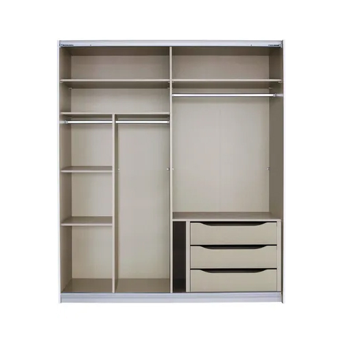 ब्राउन पीवीसी प्रीमियम स्लाइडिंग वार्डरोब