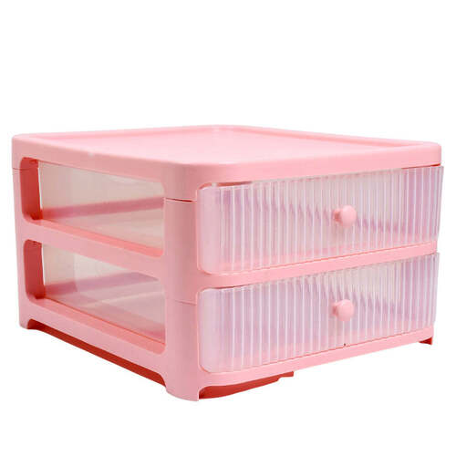 Multi / Assorted Desk Organizer Drawers 2 Tier Pen And Pencil Stand Stationery Storage Home And Office Stationery Box (0765)