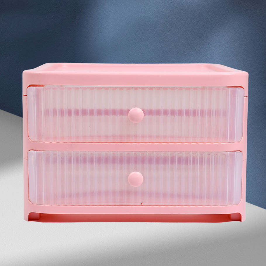 Multi / Assorted Desk Organizer Drawers 2 Tier Pen And Pencil Stand Stationery Storage Home And Office Stationery Box (0765)