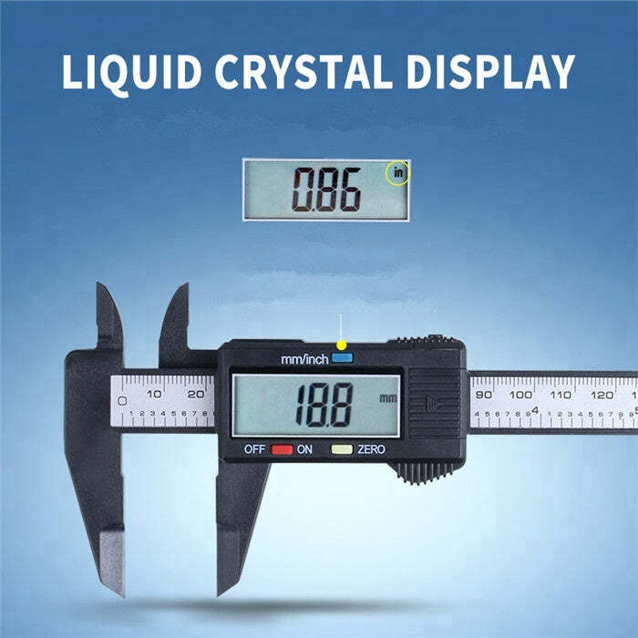 Vernier Caliper - Stainless Steel, 28x9x2 Cm | Digital Lcd Display, Silver Finish, Multi-measurement Capability