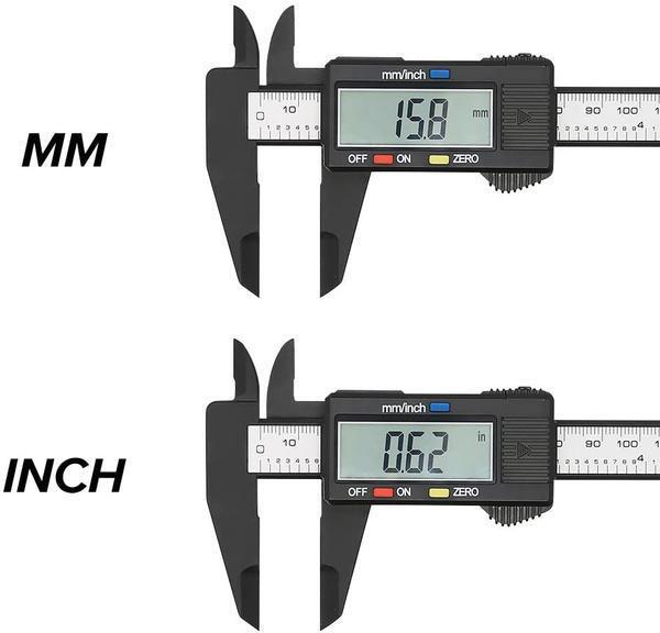 Lcd Screen Digital Caliper (6 Inch) - Stainless Steel, 28.5x10x2 Cm, Silver/multi Color | Precision Measuring Tool For Various Applications