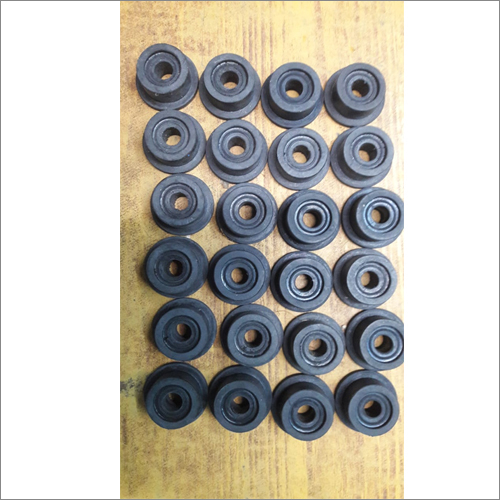 Rubber Bushing - 100% Natural Rubber, Flat Style, Black Color | Vibration Isolator for Noise Reduction and Energy Absorption