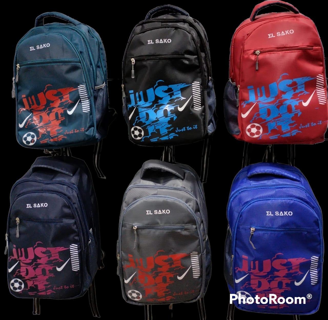 College And School Bag - Leather, Three Compartments, Black & Blue Design | Reliable Multi-use For Laptops, Books, Notebooks