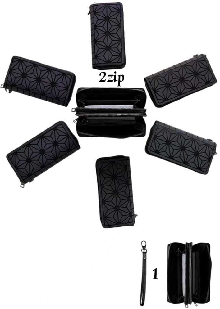 Radium Wallets - Leather Material, Customized Size & Design, Black Color | Unique Designs, Spacious 4 Compartments, Zipper Top Closure