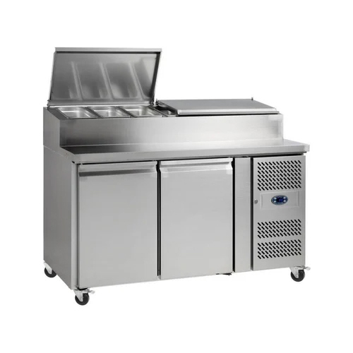 सिल्वर पिज़्ज़ा प्रिपरेशन टेबल रेफ्रिजरेटर (मेक लाइन)