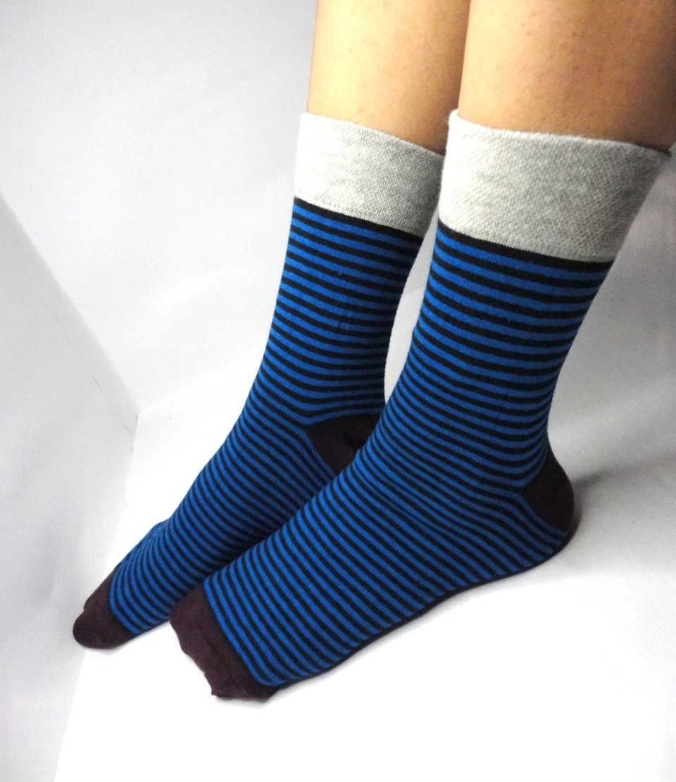 Comfort Ankle Socks - Cotton Lycra, Assorted Colors, Ankle Length | Comfortable Casual Wear, Washable, Embroidered Logo, Striped Pattern, Suitable For All Age Groups