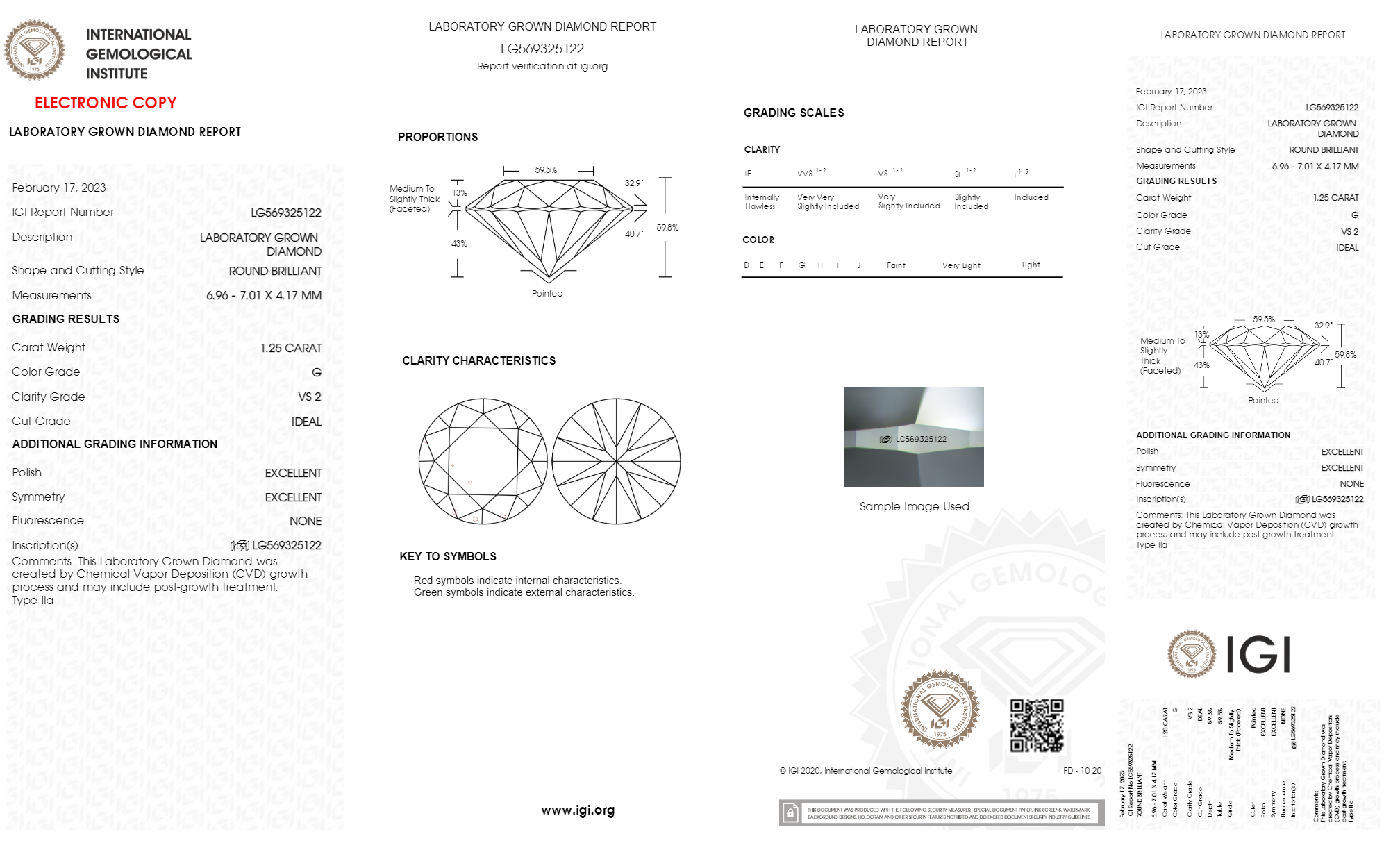 Round 1.25ct D Vs2 Hpht Certified Lab Grown Diamond 496102753 Et2649 Diamond Carat: 1.25 Carat
