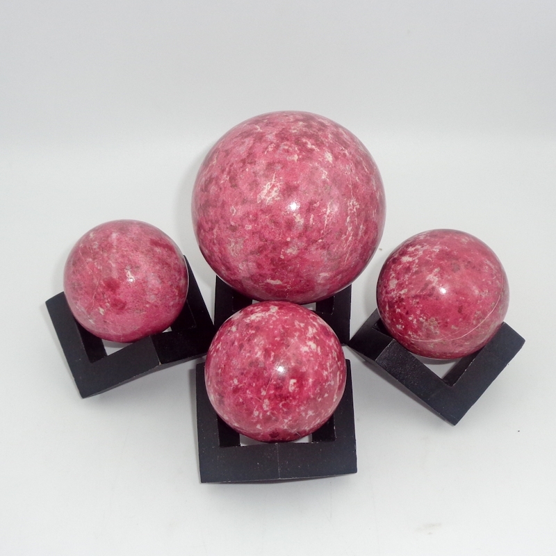Natural Gemstone Thulite Sphere Healing Crystal Balls Grade: Top