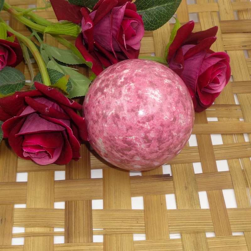 Natural Gemstone Thulite Sphere Healing Crystal Balls Grade: Top