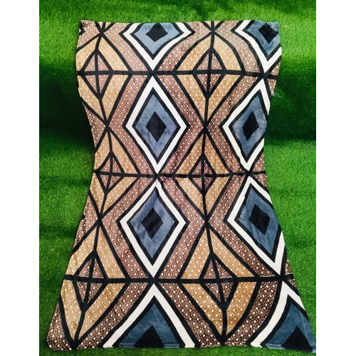 800 Gm Rgl Flano Blanket - 100% Polyester, Full Size | Cozy Warmth For Adults, Babies, And Children In Blue-white Seasonal Prints