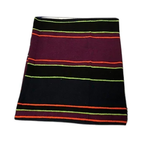 Handmade Durry - Acrylic Cotton, 10ft X 7.25ft | Plain Striped Design For Versatile Floor Use