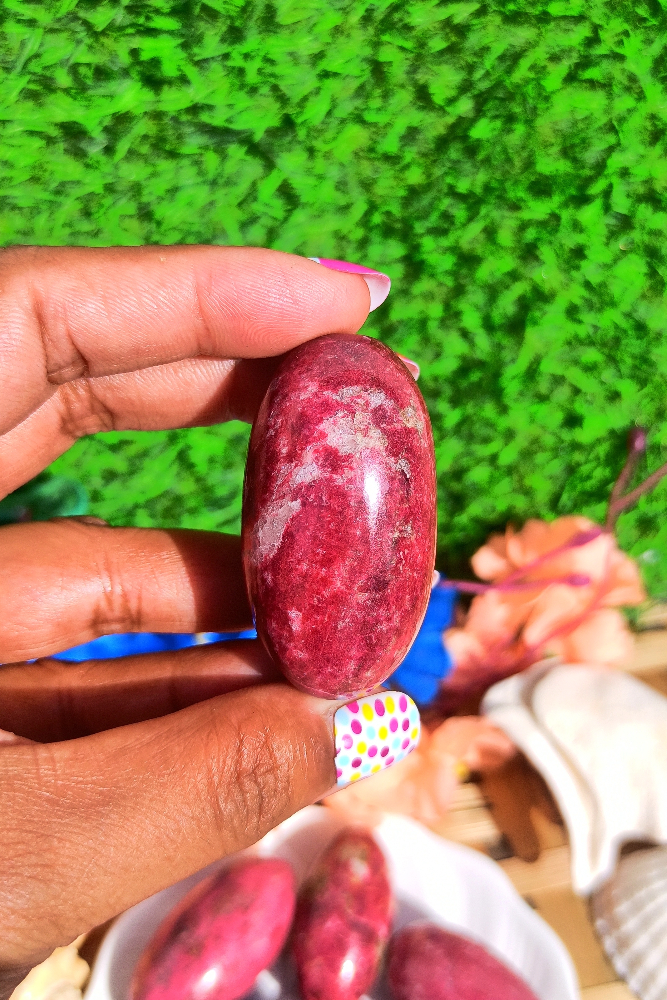 Natural Gemstone Shiv Lingam Thulite Crystal Lingam Grade: Top