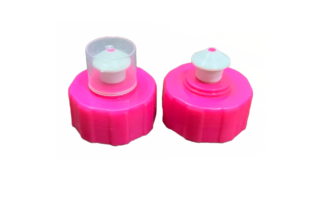 46 Mm Push Pull Cap - Plastic Material, 46 Mm Diameter, Available In Pink, Blue, Green And More Colors | Customizable, User-friendly, Lightweight Design