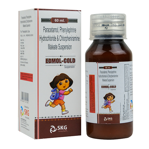 60 मिली पेरासिटामोल फिनाइलफ्राइन हाइड्रोक्लोराइड और क्लोरफेनिरामाइन मालेट सस्पेंशन सामान्य दवाएं