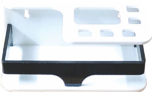 Acrylic Brush Stands - 10x5x3 Inches , Rustproof White Organizer with Corrosion Resistant Durable Acrylic, Easy to Clean and Modern Design