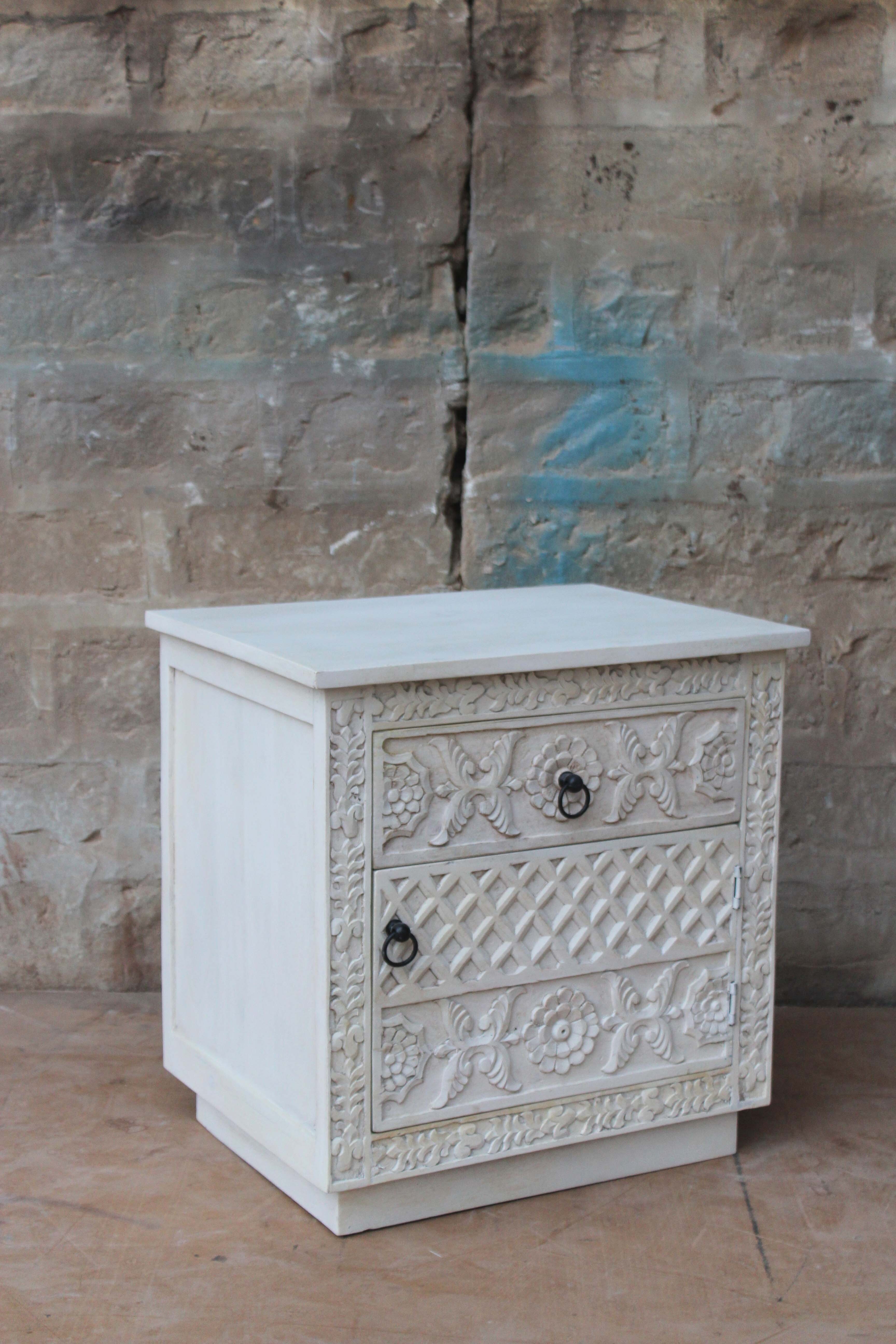 Carved Bedside