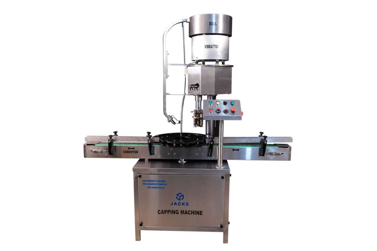 Jar Cap Sealing Machine - Silver, 700x1800x2000mm | Automatic, High-speed Sealing Up To 300 Jars/minute, Versatile Sealing Methods