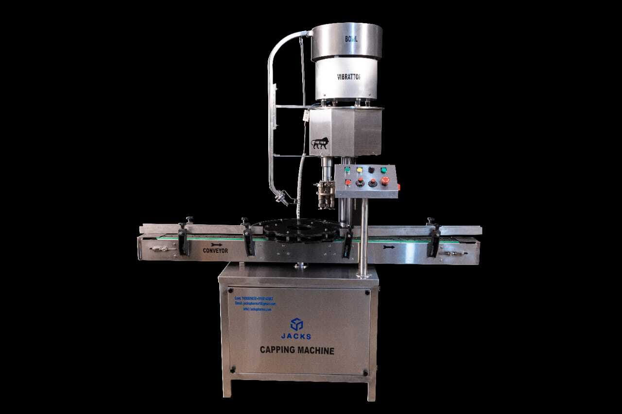 Jar Cap Sealing Machine - Silver, 700x1800x2000mm | Automatic, High-speed Sealing Up To 300 Jars/minute, Versatile Sealing Methods