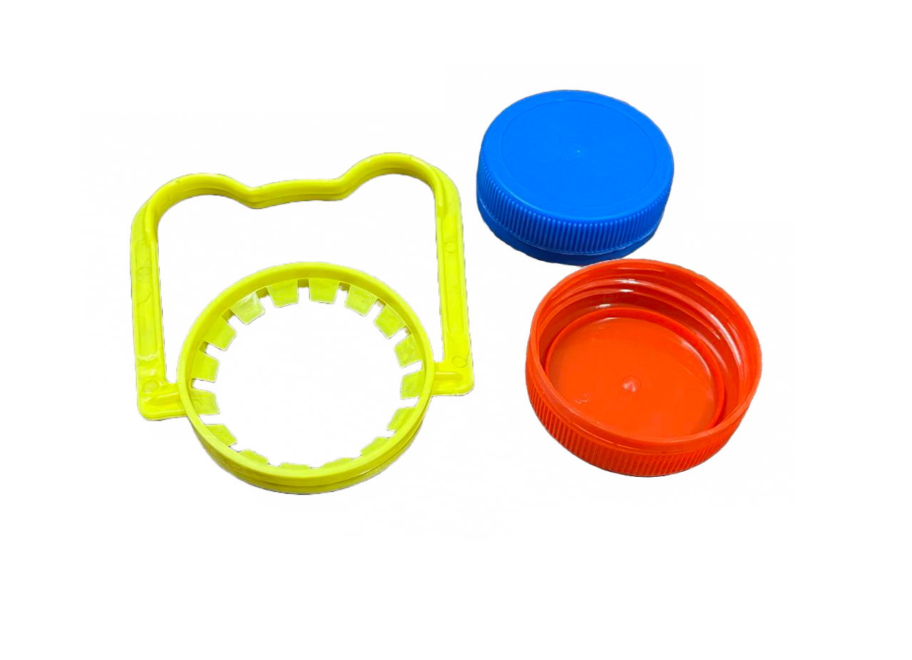 46 Mm Single Handle Cap - Plastic, 46 Millimeter Diameter, Yellow/white/red/green Colors, Customized Design Options | User-friendly, Lightweight, Screw Cap For Bottles