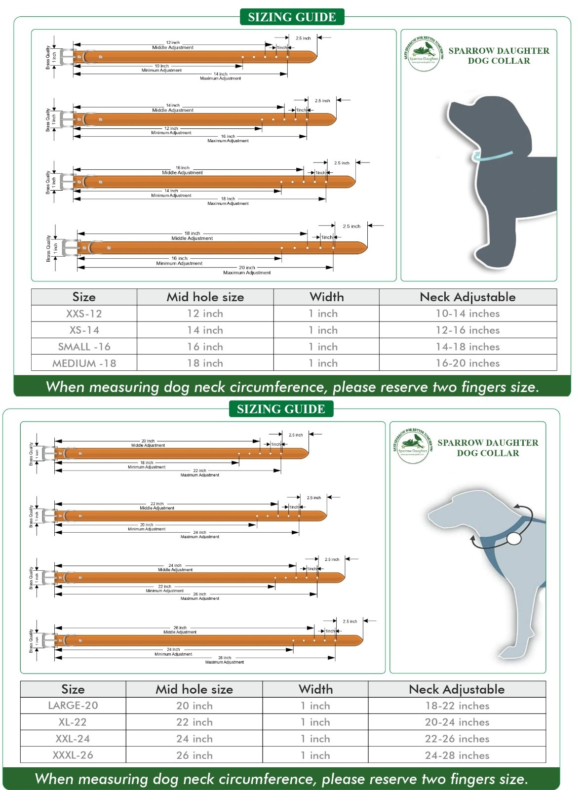 Sparrow Daughter Dog Collar - Cotton, Sizes M 57.15x2.54 Cm, L 62.23x2.54 Cm, Xl 67.31x2.54 Cm, Orange & White & Blue | Antique Brass Buckle, Adjustable Size, Soft Padded Liner, Durable Cotton