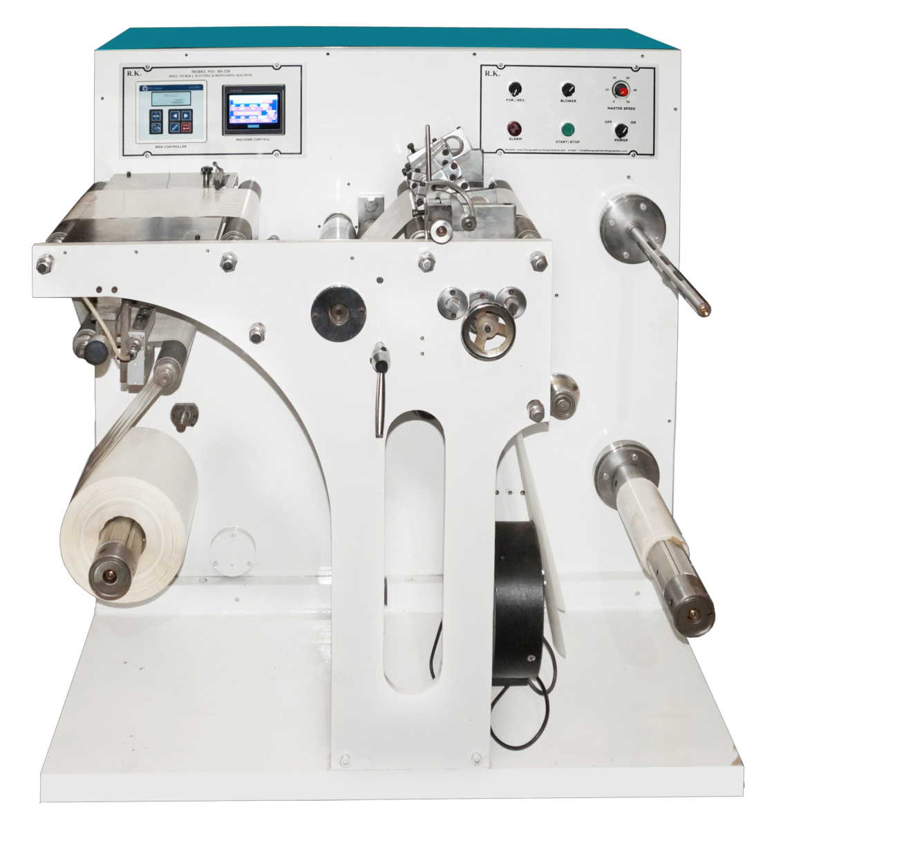 White High Speed Printed Label Slitter Machine