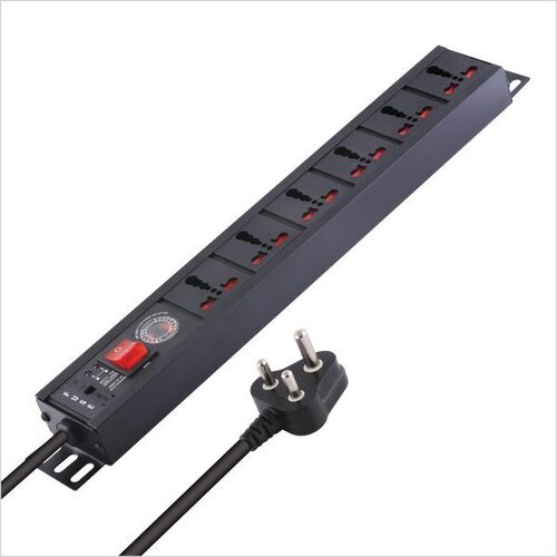 Mx 6 Outlet 15 Amp Universal Socket With Master Switch, Child Safety Shutter, Spike And Surge Protector, Heavy Duty 1.5 Mtr Power Cord