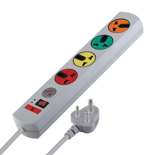 Mx 4 Socket 180 Rotatable Surge & Spike Protector With 4 Universal Socket, Master Switch, Fuse, Led Indicator 1.5 Mtr Cord Length