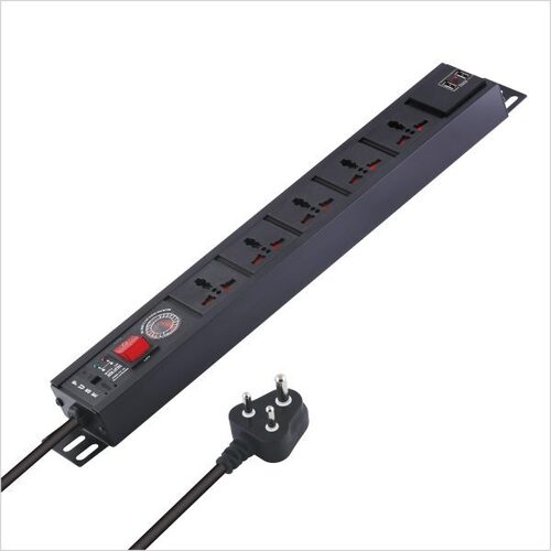 Mx 5 Universal Sockets + 2 Port Usb Charger (2.1a) Surge Protector - 6 Amperes With Child Safety Shutter & Switch With Spike Suppressor Mov 1.5 Mtr Cable