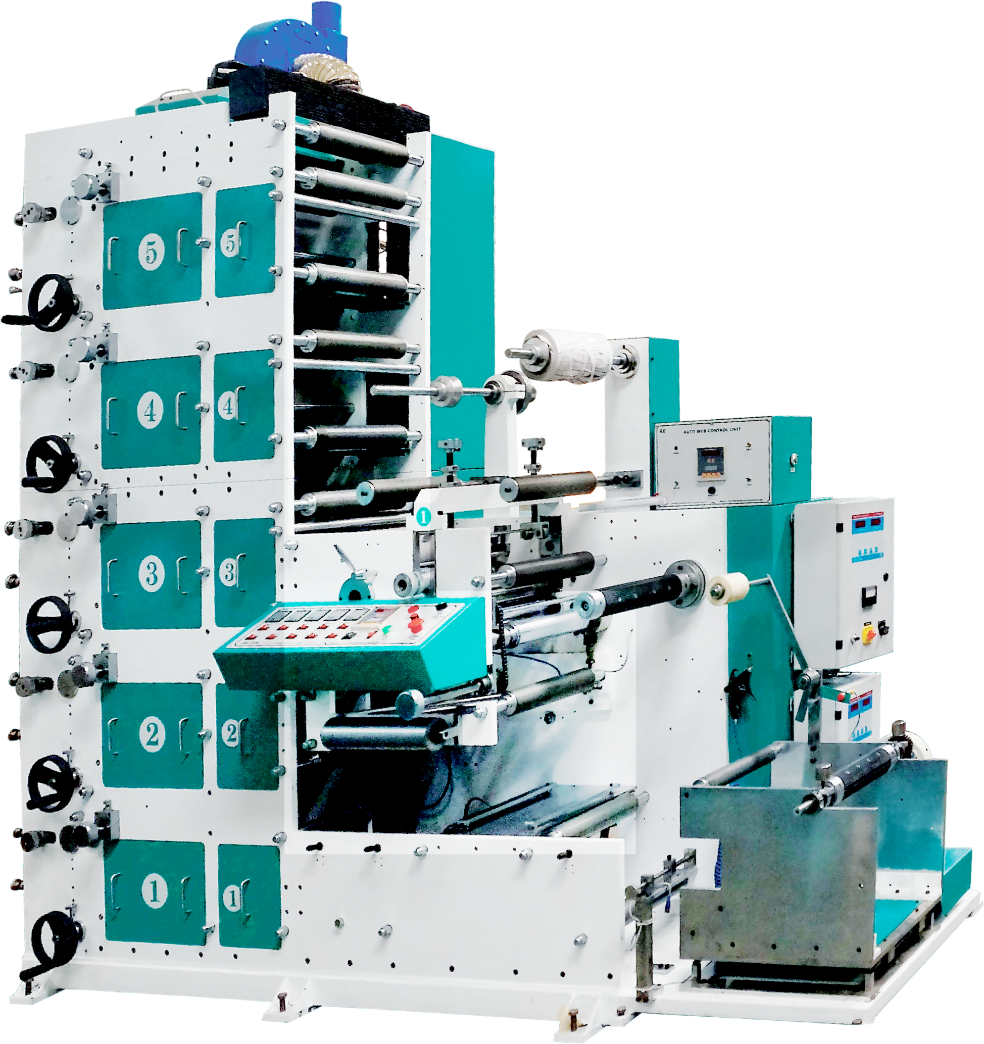 5 Colour-1 Die Vertical Tower Printing Machine Printing Speed: 50 M/m