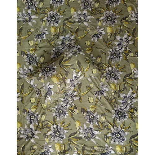 Rgl Polycotton Diwan Medium Bedsheets With 2 Pillow Cover - 100% Cotton, Full Size, Yellow-white Color | Washable, Printed Pattern, Plain Style