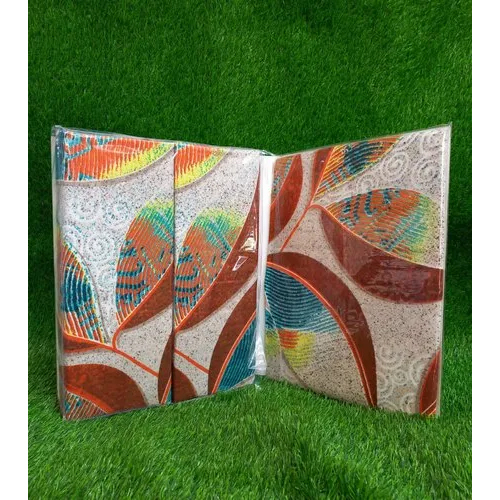 Lovely Rgl 3d Bedsheets Book Fold - 100% Cotton, Full Size , Green-multicolor Printed Design With 2 Washable Pillowcases, Plain Style