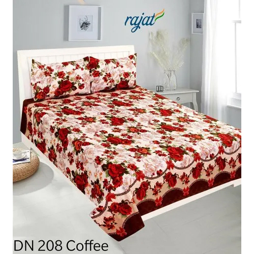 3d Printed Bed Sheets Fabric - 100% Cotton, Full Size, Brown-multicolor | Washable, Printed Pattern, Includes 2 Pillowcases, Plain Style
