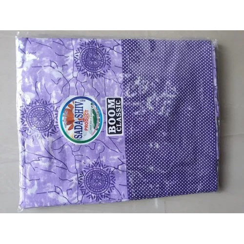 Boom Bedsheets - 100% Cotton, Full Size , Violet-white Printed, Washable With 2 Pillowcases - Perfect For Bedding Style And Comfort