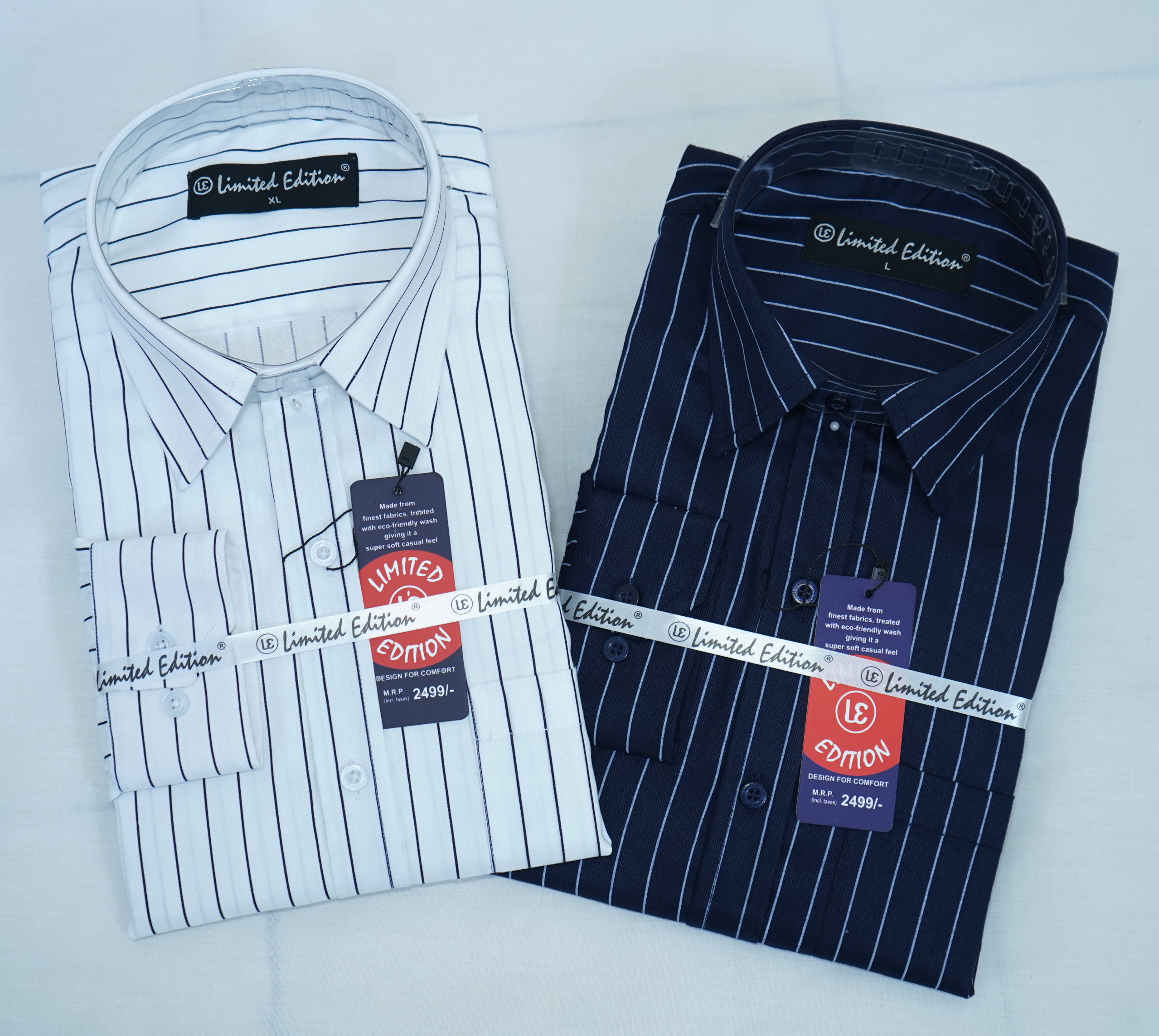 Striped Shirt - Cotton Material, Sizes M/l/s, All Color Options Available | Versatile Plain Design For Rainy, Spring, Summer, And Winter Seasons