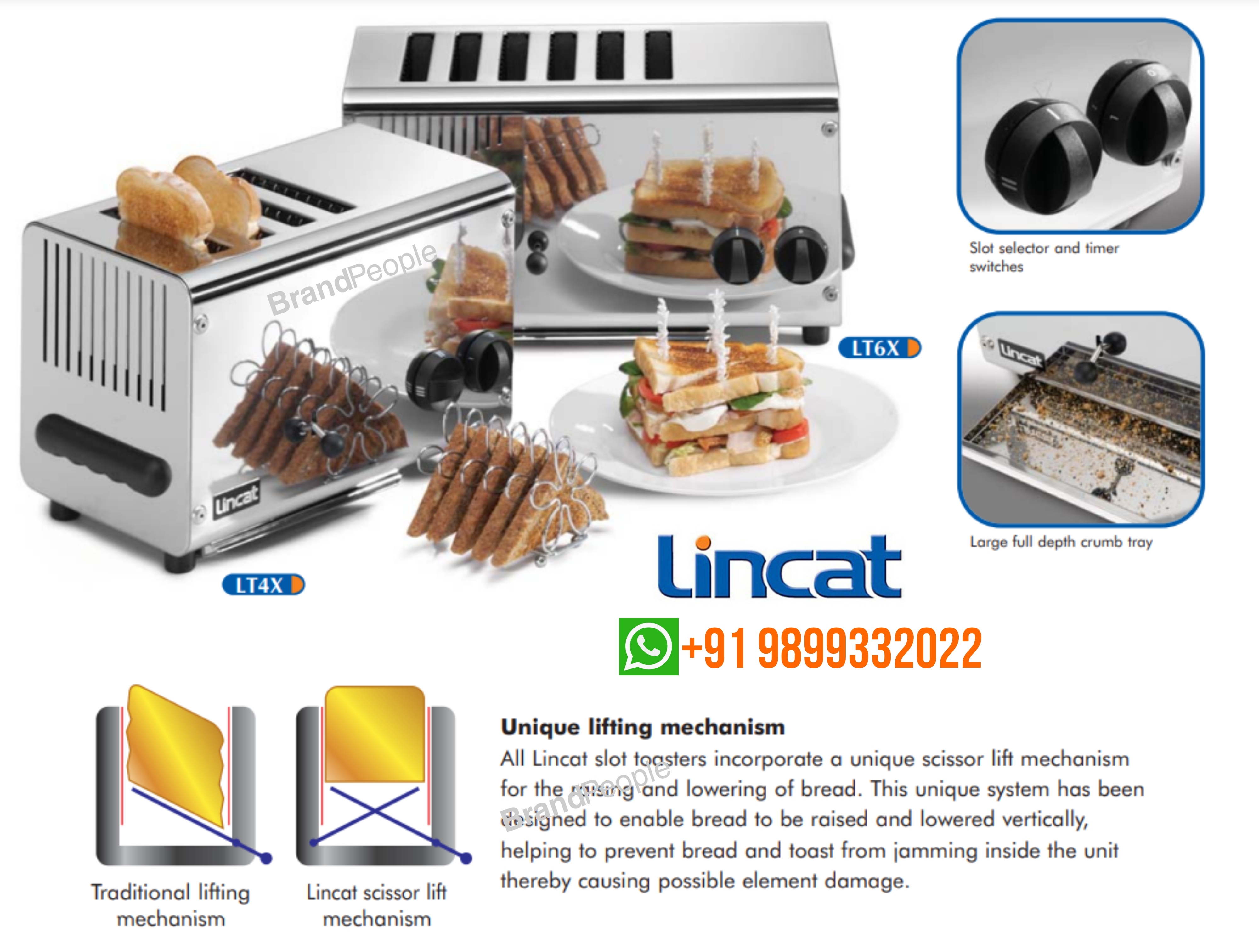 Steel Lincat 6slot Bread Toaster Lt6x