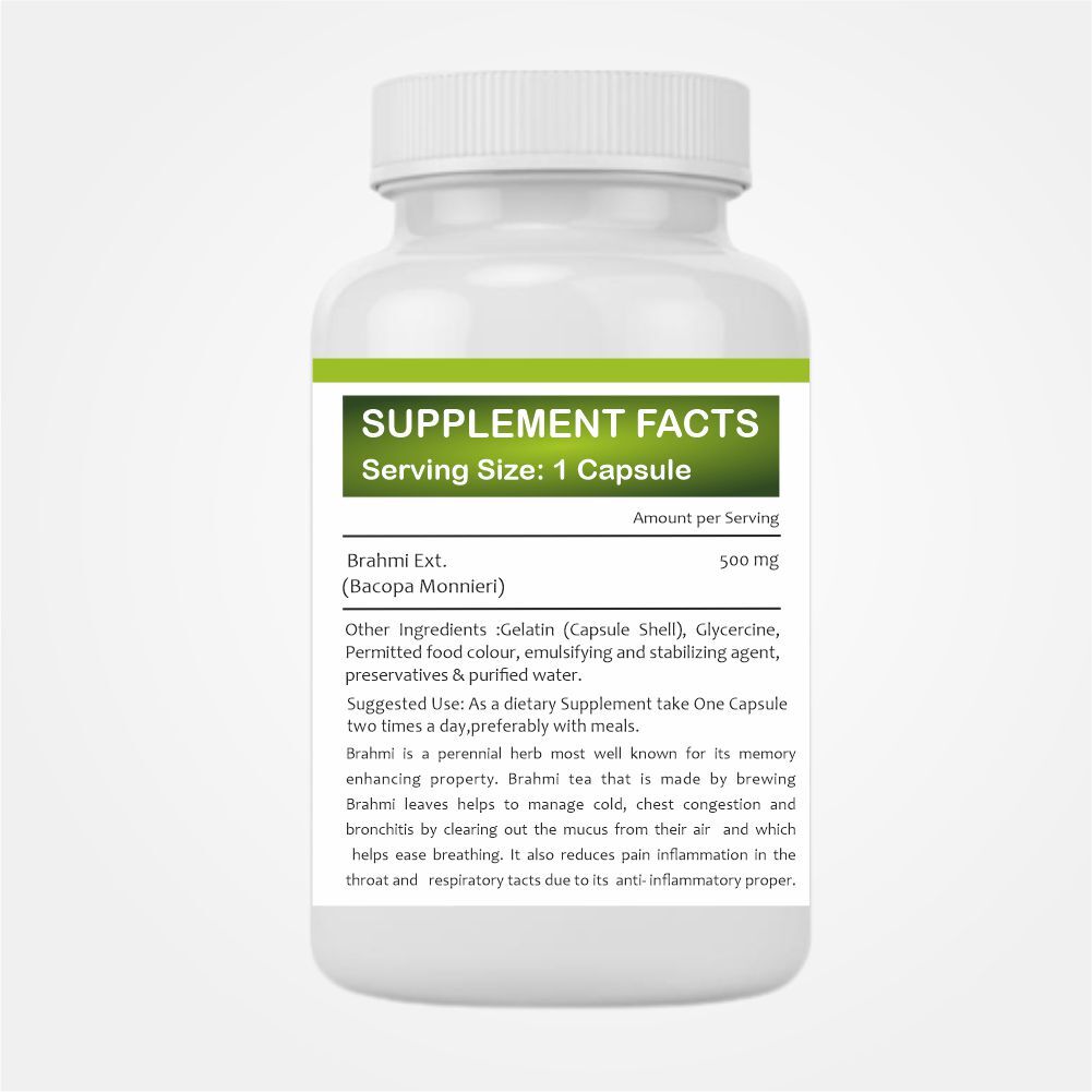 Brahmi Capsule Age Group: For Adults