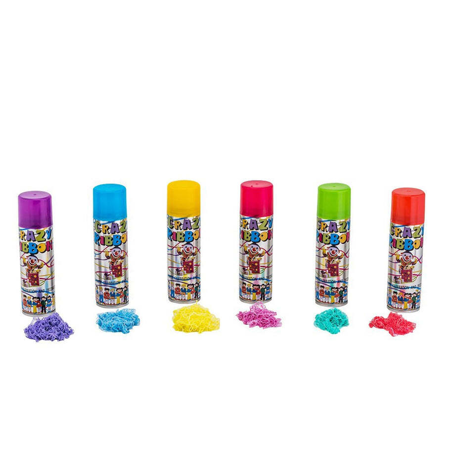 Party Crazy Ribbon Spray - 5x5x17 Cm Size, Multi-assorted Colors | Perfect For Parties And Celebrations, Fun For All Ages