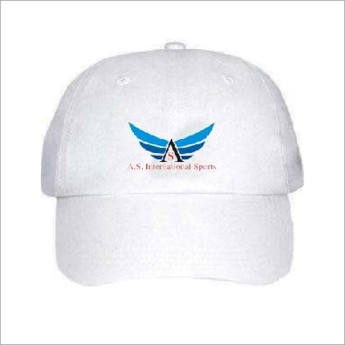 Sports Cap - Breathable Fabric, Summer Season, White Color | Customized Logo, Washable, Ideal for Sports Activities