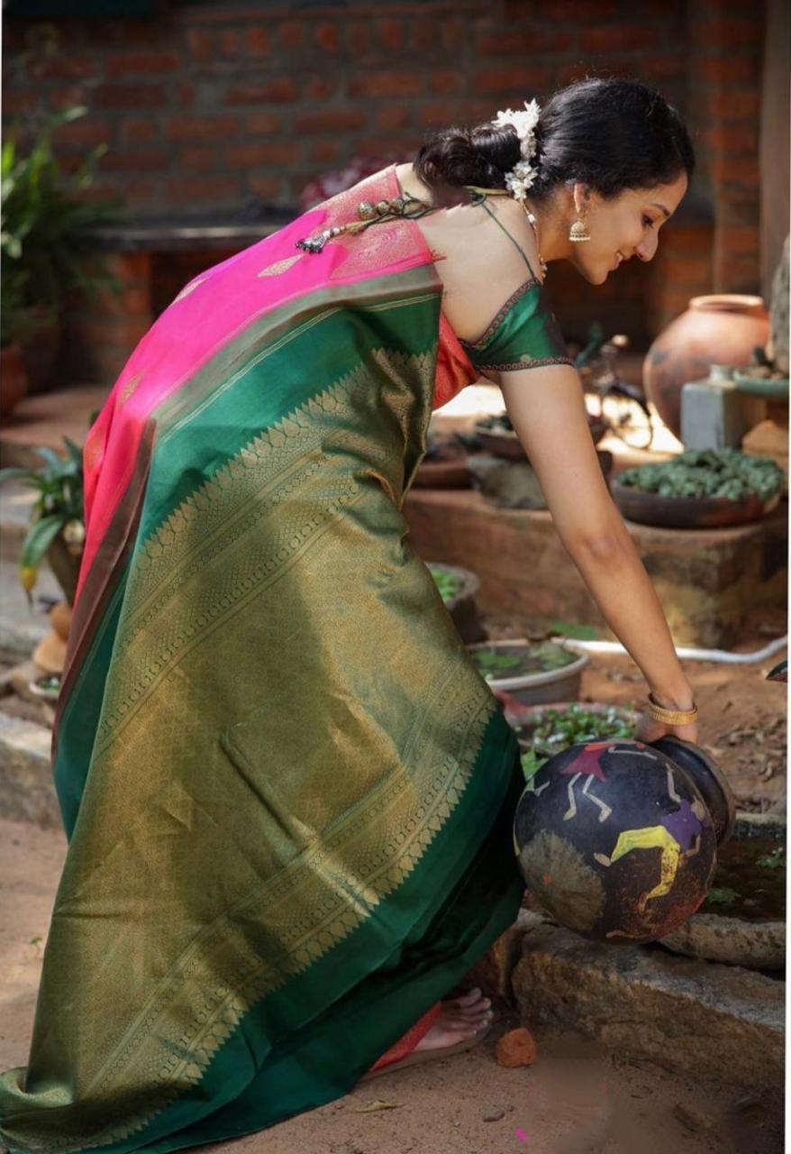 Ethnic Matka  Silk Saree
