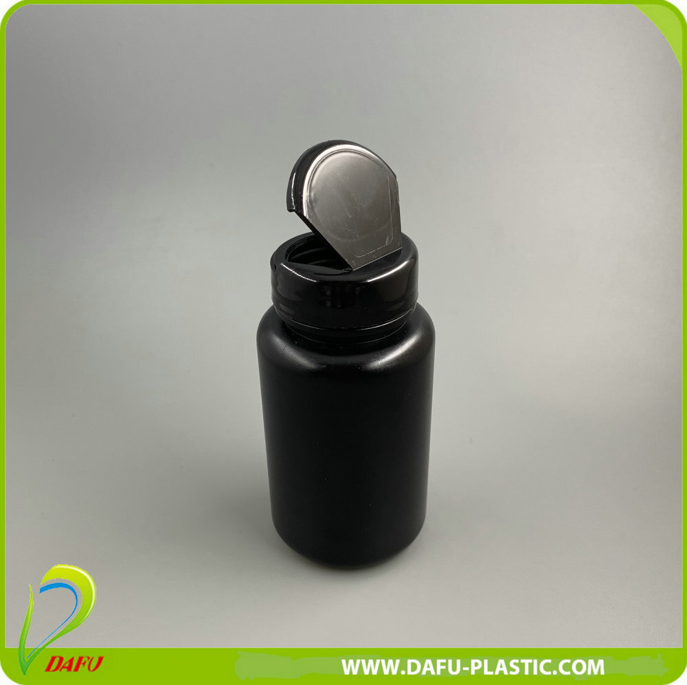 White Hdpe 100ml Plastic Vitamin Capsule Bottle With Flip Top Cap