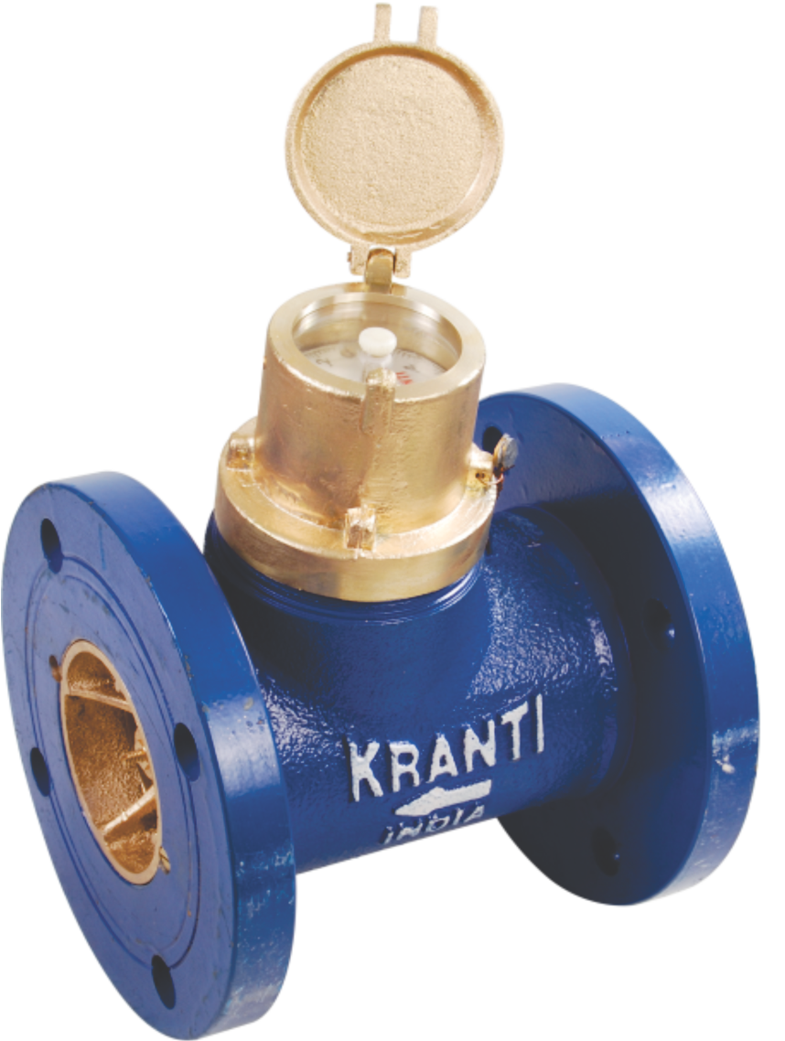 Blue Powder Coated Bulk Encloded Water Meter