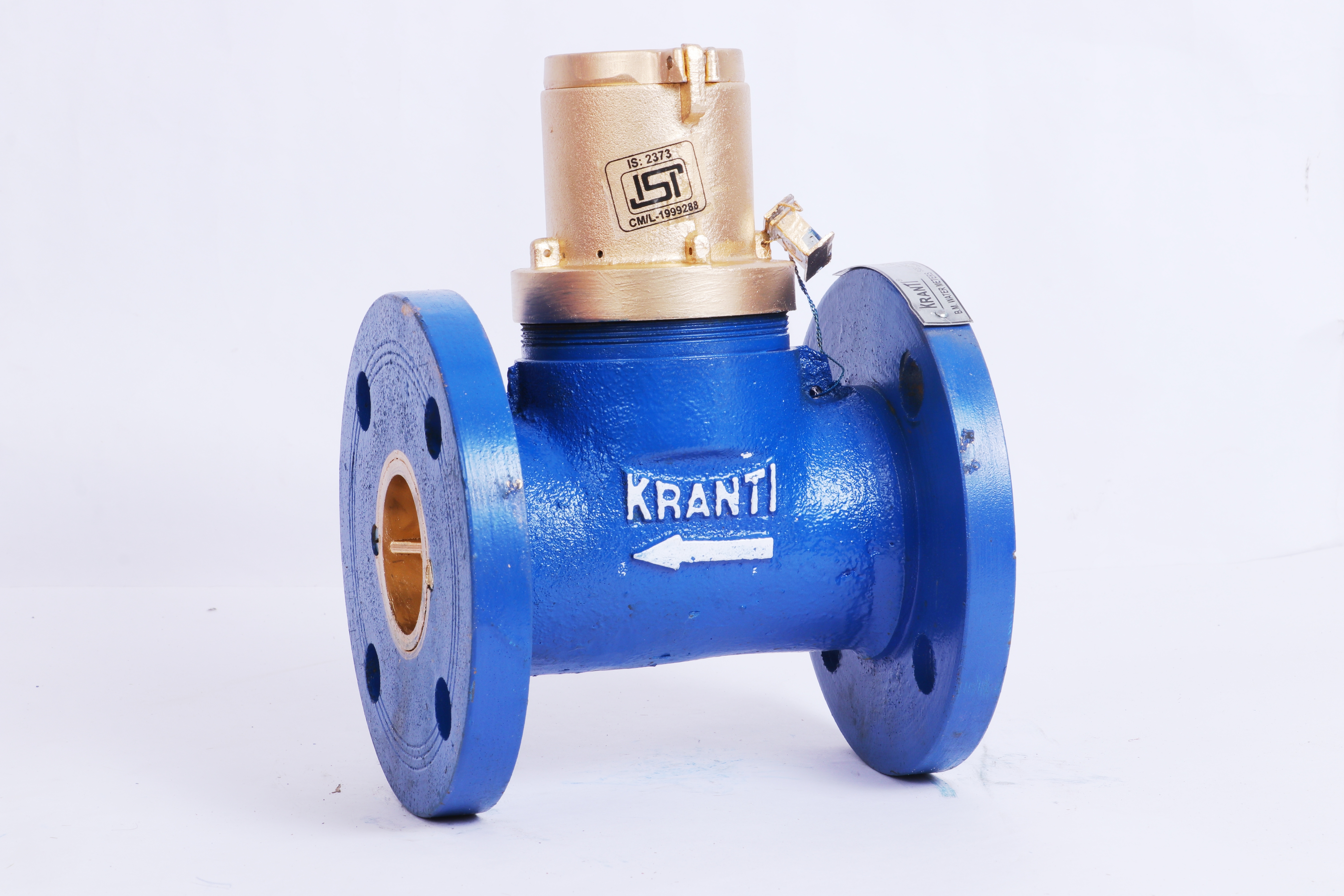 Blue Powder Coated Bulk Encloded Water Meter
