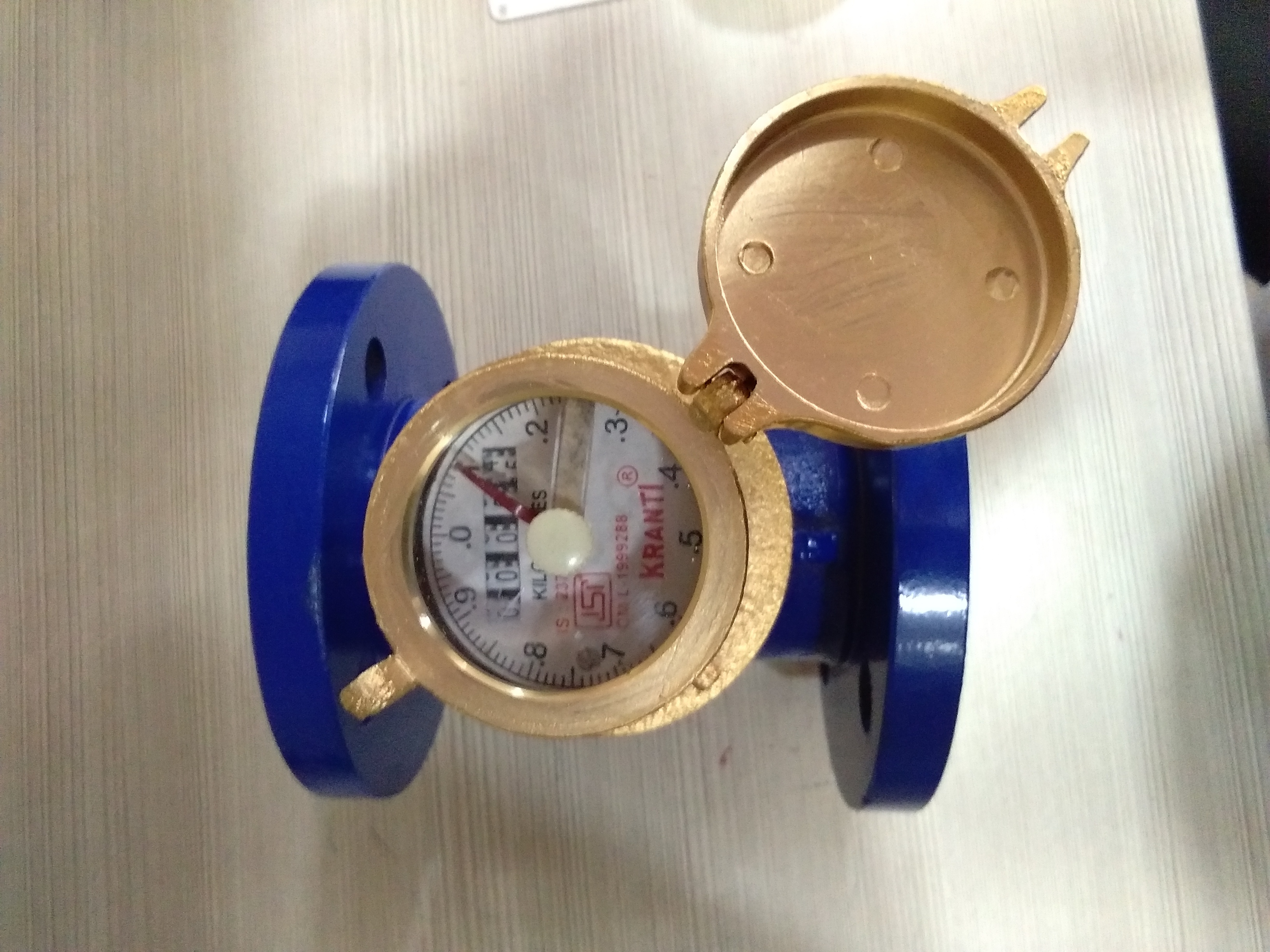 Blue Powder Coated Bulk Encloded Water Meter