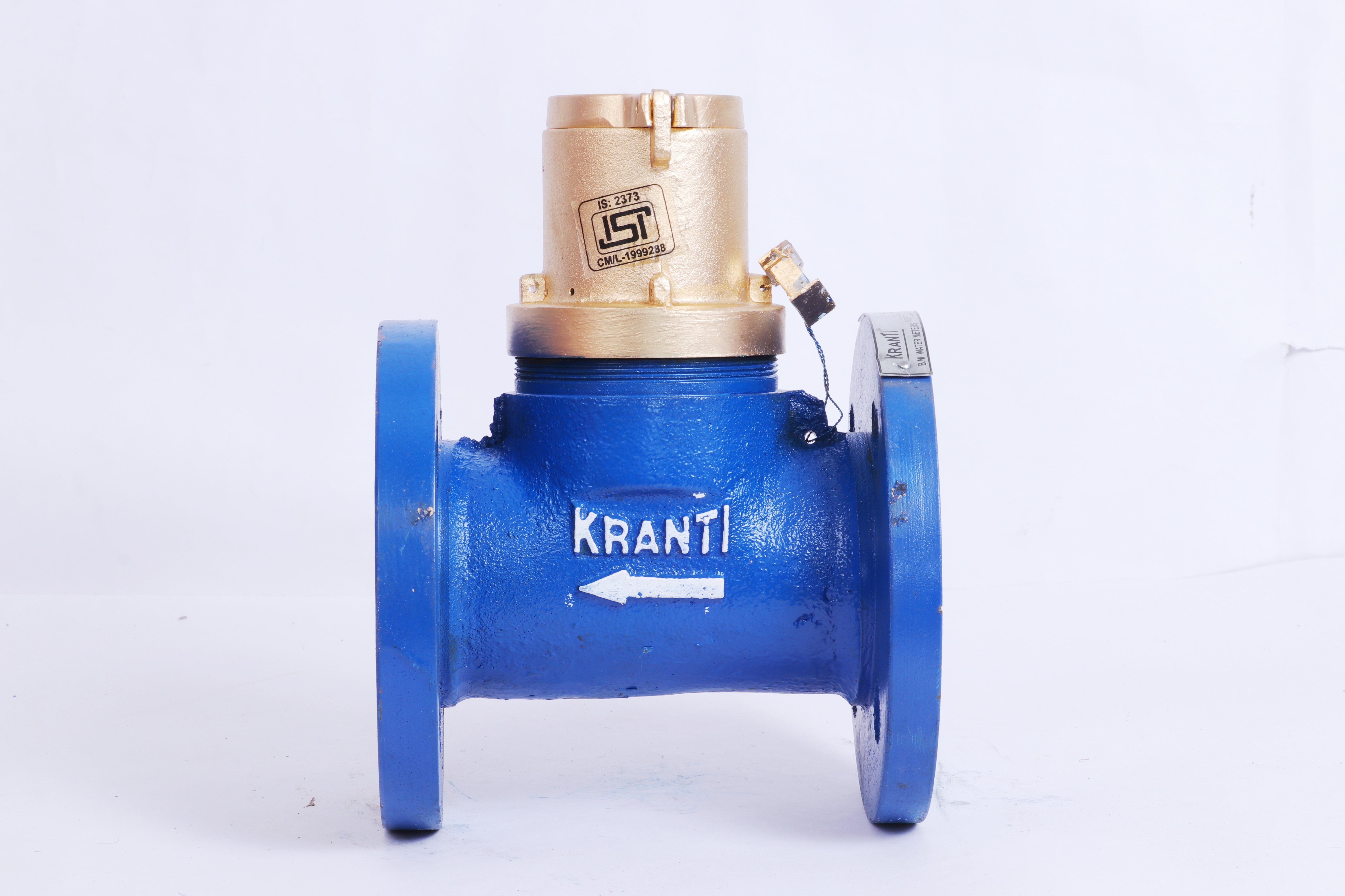 Blue Powder Coated Bulk Encloded Water Meter