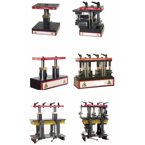 ग्रे/रेड पंचिंग मशीन कॉर्नर क्लैट और इंटरलॉक