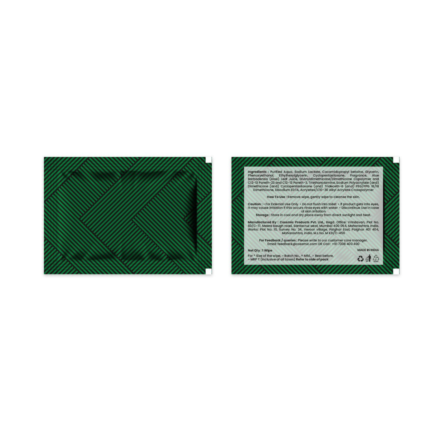 Customise Refreshing Single Wet Wipes Age Group: Men